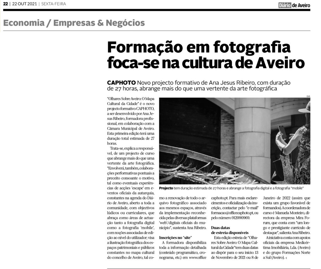 Jornal Diário de Aveiro.